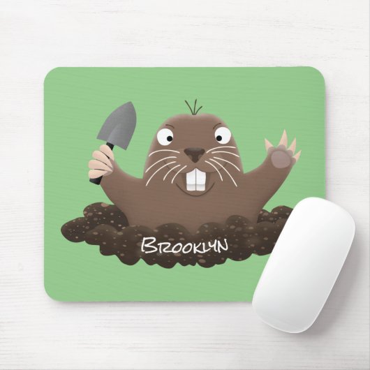 Funny Taschengopher Graben Cartoon Illustration Mousepad (Mit Mouse)