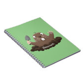 Funny Taschengopher Graben Cartoon Illustration Notizblock (Rechte Seite)