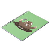 Funny Taschengopher Graben Cartoon Illustration Notizblock (Linke Seite)