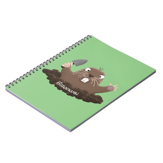 Funny Taschengopher Graben Cartoon Illustration Notizblock (Linke Seite)