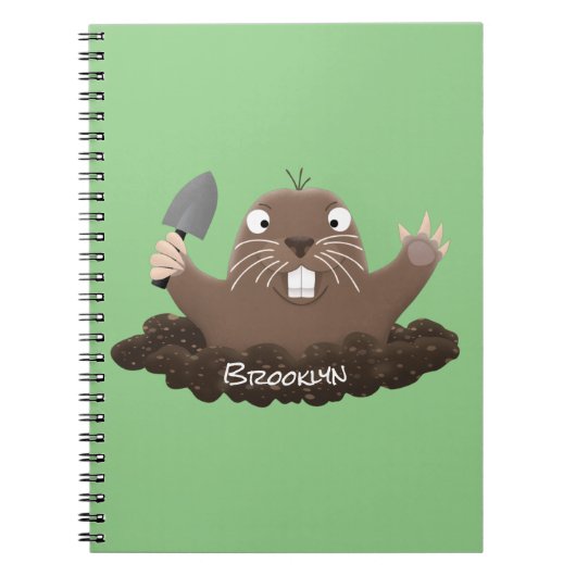 Funny Taschengopher Graben Cartoon Illustration Notizblock (Vorderseite)