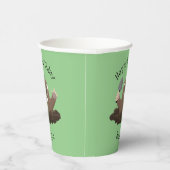 Funny Taschengopher Graben Cartoon Illustration Pappbecher (Rechts)