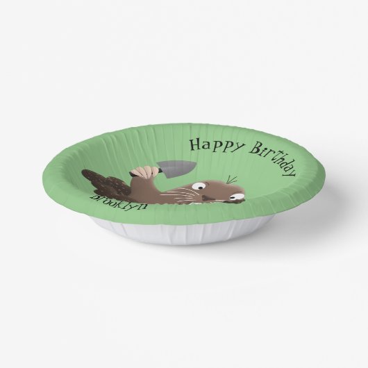 Funny Taschengopher Graben Cartoon Illustration Pappteller (Gewinkelt)