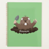 Funny Taschengopher Graben Cartoon Illustration Planer (Vorderseite)