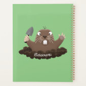 Funny Taschengopher Graben Cartoon Illustration Planer (Rückseite)