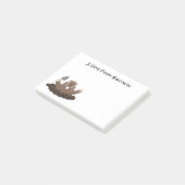 Funny Taschengopher Graben Cartoon Illustration Post-it Klebezettel (angewinkelt)