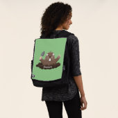 Funny Taschengopher Graben Cartoon Illustration Rucksack (Ausgewaschen)