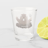 Funny Taschengopher Graben Cartoon Illustration Schnapsglas (Rückseite)