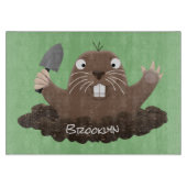 Funny Taschengopher Graben Cartoon Illustration Schneidebrett (Vorderseite)