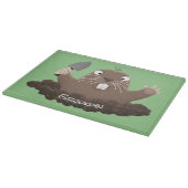 Funny Taschengopher Graben Cartoon Illustration Schneidebrett (Ecke)