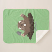 Funny Taschengopher Graben Cartoon Illustration Sherpadecke (Vorderseite (Horizontal))