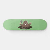 Funny Taschengopher Graben Cartoon Illustration Skateboard (Horizontal)