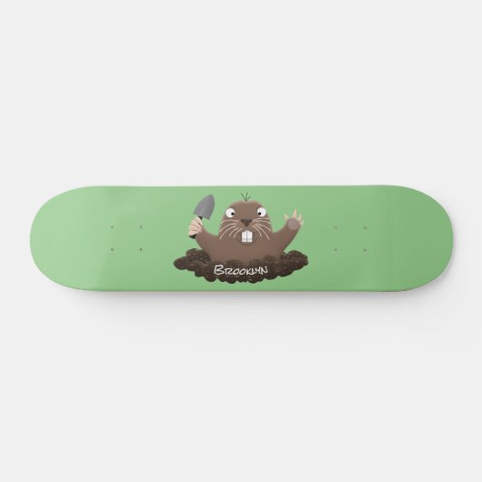 Funny Taschengopher Graben Cartoon Illustration Skateboard (Horizontal)