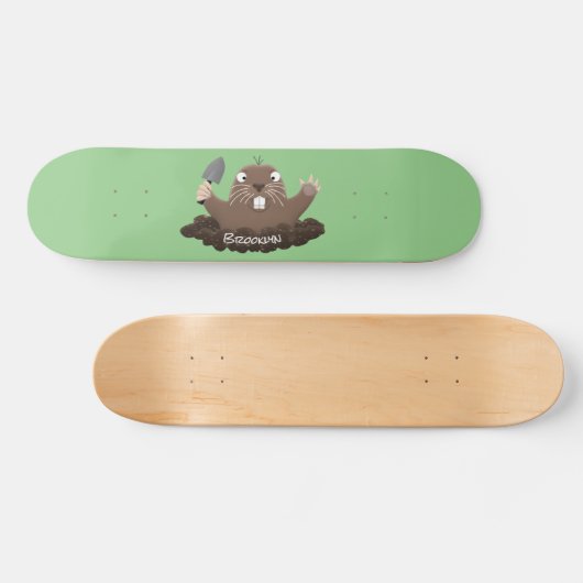 Funny Taschengopher Graben Cartoon Illustration Skateboard (Horizontal)