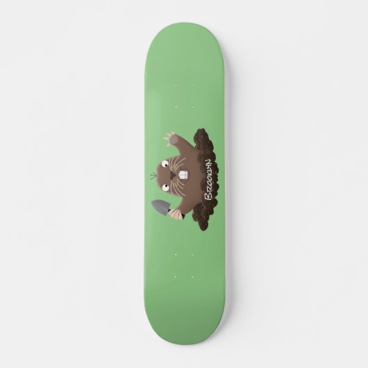 Funny Taschengopher Graben Cartoon Illustration Skateboard (Vorne)