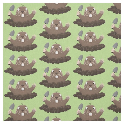 Funny Taschengopher Graben Cartoon Illustration Stoff (Muster)