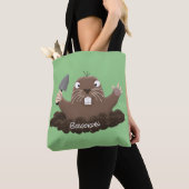 Funny Taschengopher Graben Cartoon Illustration Tasche (Von Nahem)