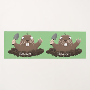 Funny Taschengopher Graben Cartoon Illustration Yogamatte