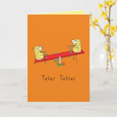 Funny Tater Totos Teeter Totter Kinder Karte (Gelbe Blume)