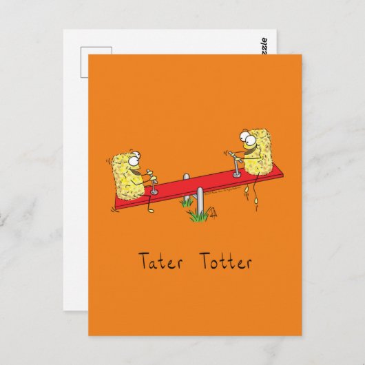 Funny Tater Tots Teeter Totter Kinder Postkarte (Vorne/Hinten)