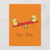 Funny Tater Tots Teeter Totter Kinder Postkarte (Vorderseite)