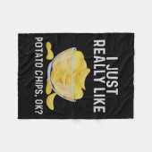 Funny Tato Chips Kunst für Männer Frauen Kinder Be Fleecedecke (Vorderseite (Horizontal))