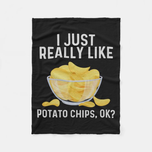 Funny Tato Chips Kunst für Männer Frauen Kinder Be Fleecedecke (Vorderseite)