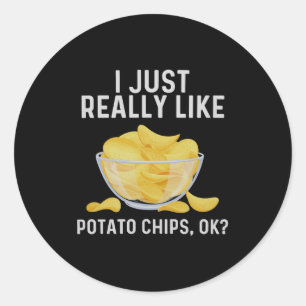 Funny Tato Chips Kunst für Männer Frauen Kinder Be Runder Aufkleber