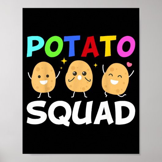 Funny Tato Squad Vegetable Chip Eater French Fries Poster (Vorne)