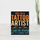 Funny Tattoo Artist Art For Men Women Tattooer Tat Karte (Vorderseite)