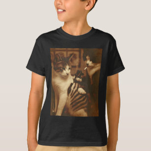 Funny Tattoo Cat Meme Inked Kitty Spaß für Katze L T-Shirt