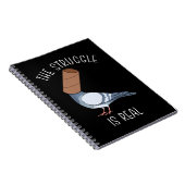 Funny Taube Geschenk Züchtung des Kampfes ist Rea Notizblock (Rechte Seite)