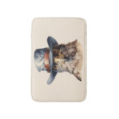 Funny Taube mit Cowboy-Hut, Aquarell Badematte (Vorderseite Vertikal)