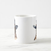 Funny Taube mit Cowboy-Hut, Aquarell Kaffeetasse (Mittel)