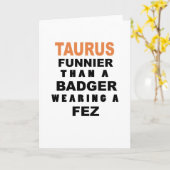 Funny Taurus Birthday Card Karte (Gelbe Blume)