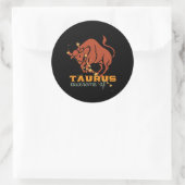 Funny Taurus Zodiac Horoskop Astrologie Phantastis Runder Aufkleber (Tasche)