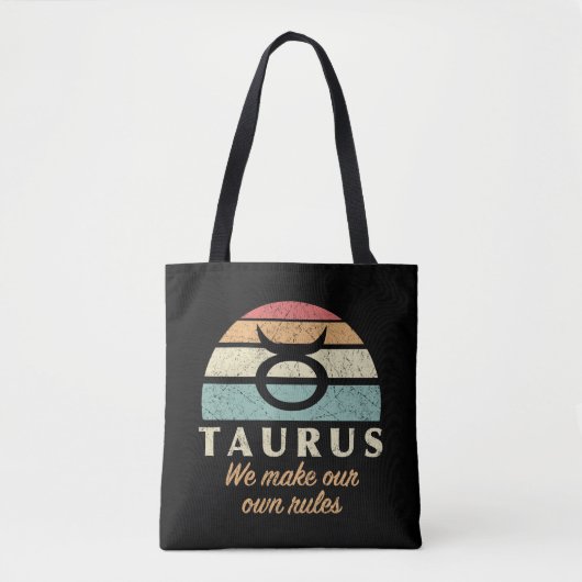 Funny Taurus Zodiac Rules Tasche (Vorderseite)