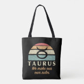 Funny Taurus Zodiac Rules Tasche (Rückseite)