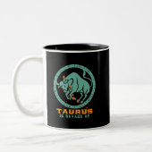 Funny Taurus Zodiac Star Sign Astrologie Geburtsta Zweifarbige Tasse (Links)