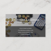 Funny Tax Accounting Finanzexperten Geld Visitenkarte (Rückseite)