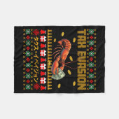 Funny Tax Evasion Lobster Money Ugly Christmas Swe Fleecedecke (Vorderseite (Horizontal))