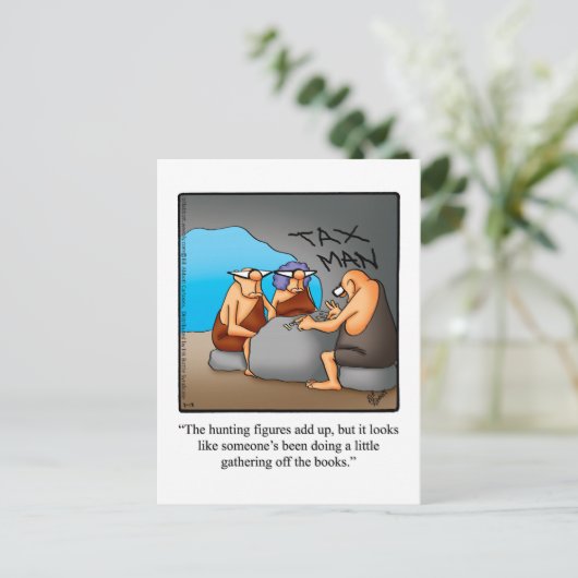 Funny Tax Spaß Postcard Postkarte (Stehend Vorderseite)