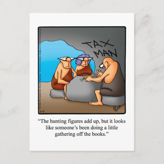Funny Tax Spaß Postcard Postkarte (Vorderseite)