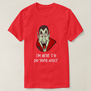 Funny Tax Theme Shirt Vampire Face IRS Audit Spaß