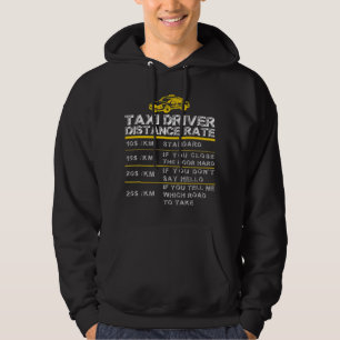 Funny Taxi Cab Driver Vintages Schachbrett Geschen Hoodie