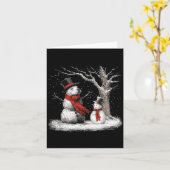 Funny Tbull Dog In The Snow Tree Christmas Winter Karte (Gelbe Blume)