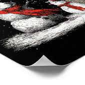 Funny Tbull Dog In The Snow Tree Christmas Winter Poster (Ecke)