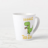 Funny Tea Rex Tyrannosaurus Dinosaur Sipping Milchtasse (Rechte Ecke)