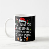Funny Teacher 67 Christmas Six Seven Students Sayi Kaffeetasse (Links)