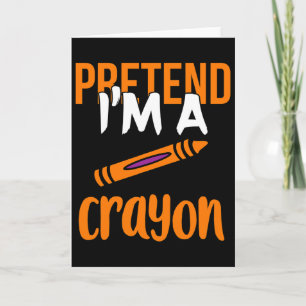 Funny Teacher, als wäre ich ein Crayon Halloween-G Karte